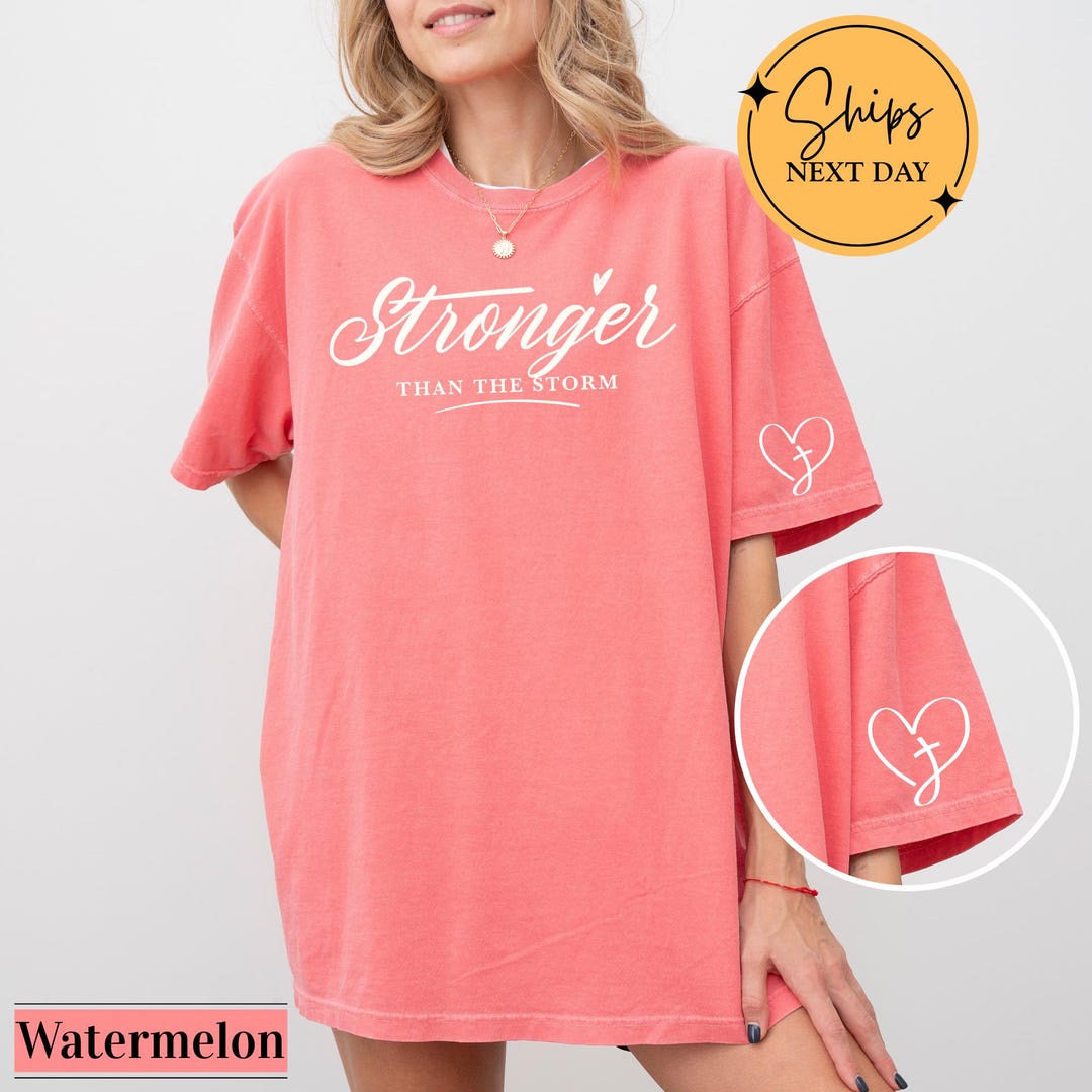 Stronger Than the Storm T-shirt, Inspirational Christian Tee, Faith ...