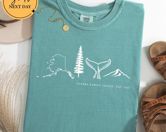 Alaska Family Cruise Shirt, Alaska Vacation T-Shirt, Custom Family Trip Shirt, Whale Tail Alaska Shirt, Cruise Matching Gift Tee