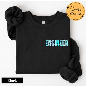 Personalized Engineer Sweatshirt, Custom Name Engineer Hoodie, Minimalist Engineering Pullover, Engineer Gift, Civil Engineer Gift