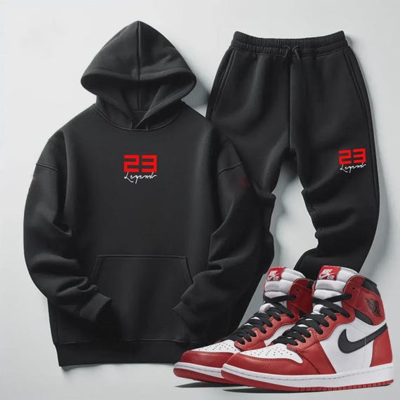red and black jordan joggers