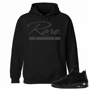 Conjunto deportivo a juego con zapatillas Jordan 4 Black Cat de Black Rare Script