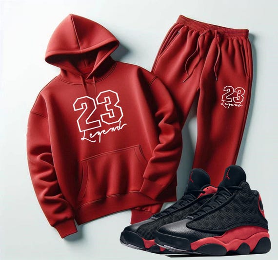 mens red nike sweatsuit set