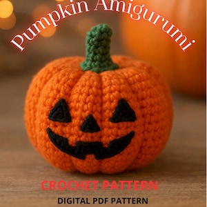 Pumpkin Amigurumi Crochet Pattern PDF Halloween Decor  Cute Toy Digital Download