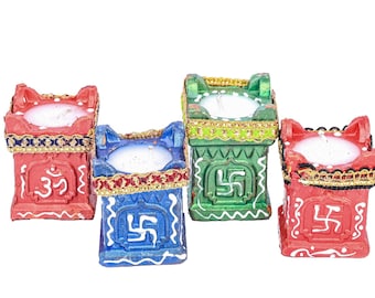 Portacandele Diya artigianali: set di lumini in terracotta per celebrazioni festive / Regali aziendali per i clienti