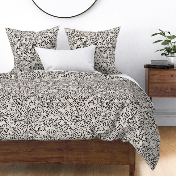 Animal Print Duvet Cover On Ecru Background Us Sizes Duvet Etsy