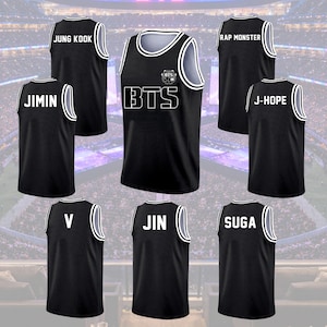 Camiseta de basquete personalizada do BTS para adolescentes, mulheres e homens, regata personalizada de K-pop, camiseta da turnê mundial de 2026 para fãs.
