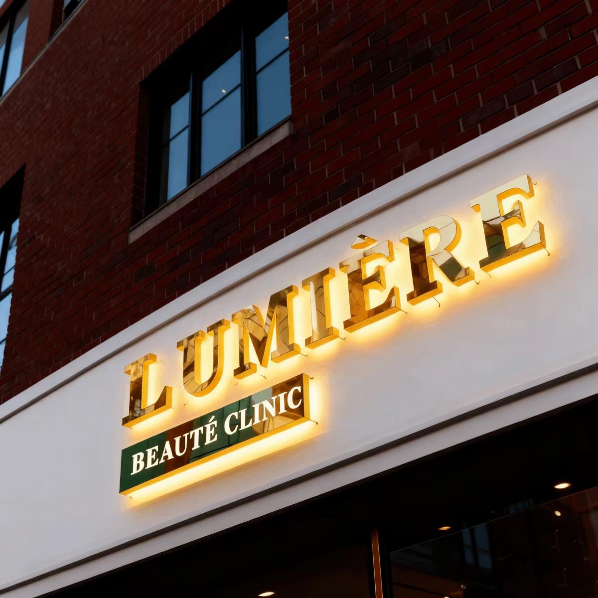 Custom Stainless Steel Backlit Logo, 3D Illuminated Letters, Storefront ...