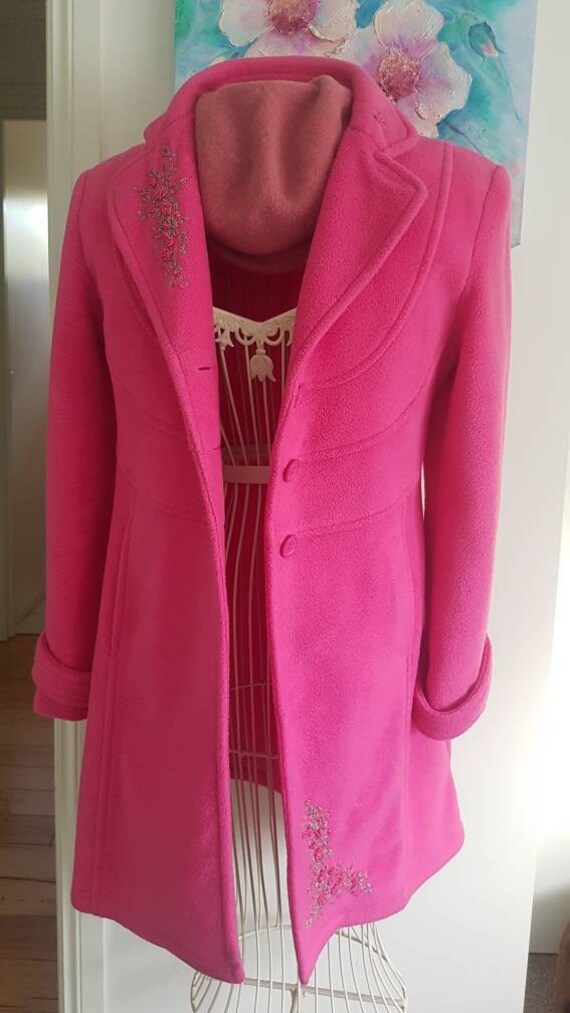 plus size pink coat