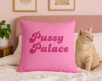 Pink Pillow Cover | Millennial Home Gift | Housewarming Gift Idea | Pink Home Decor | Trendy pillowcase | Funny Decor | Decorative Cushion