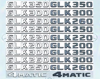 Chrome GLK350 4MATIC Rear Trunk Emblem Badge - Direct Replacement Adhesive Decal