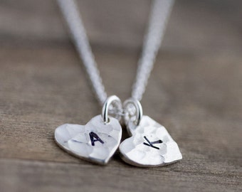 Mother's Day Jewelry • Personalized Heart Necklace in Sterling Silver • Handmade Jewelry Gift for Mom
