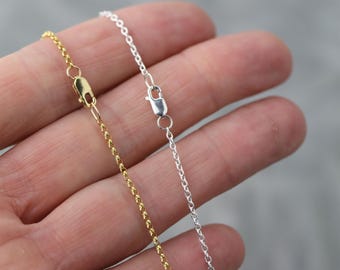 Sterling Silver or 14K Gold Filled Chain Necklace