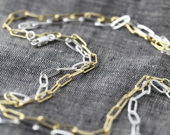 Minimalist Elegant Chain Necklace in Sterling Silver or Gold Filled • Simple Minimal Basic Everyday Necklace • Jewelry by Burnish