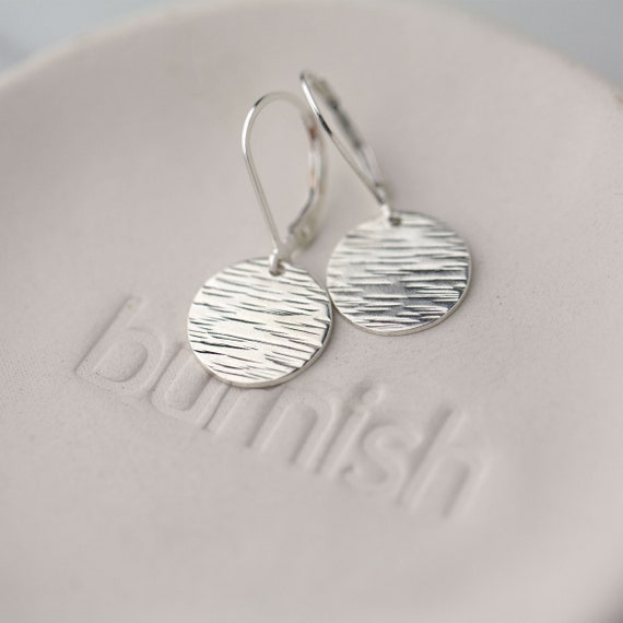 Etsy hammered silver earrings deals