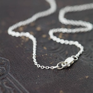 Sterling Silver Necklace - Cable Chain Necklace - Sterling Silver Jewelry - Handmade by Burnish