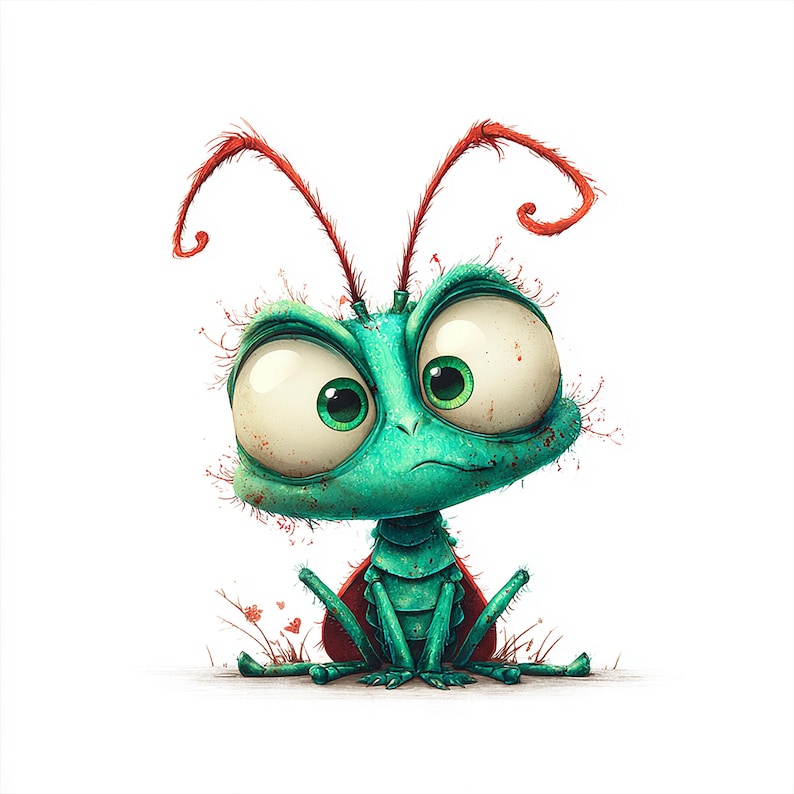 Funny Bug Clipart Bundle, Whimsical PNG Graphics (digital Download) - Etsy
