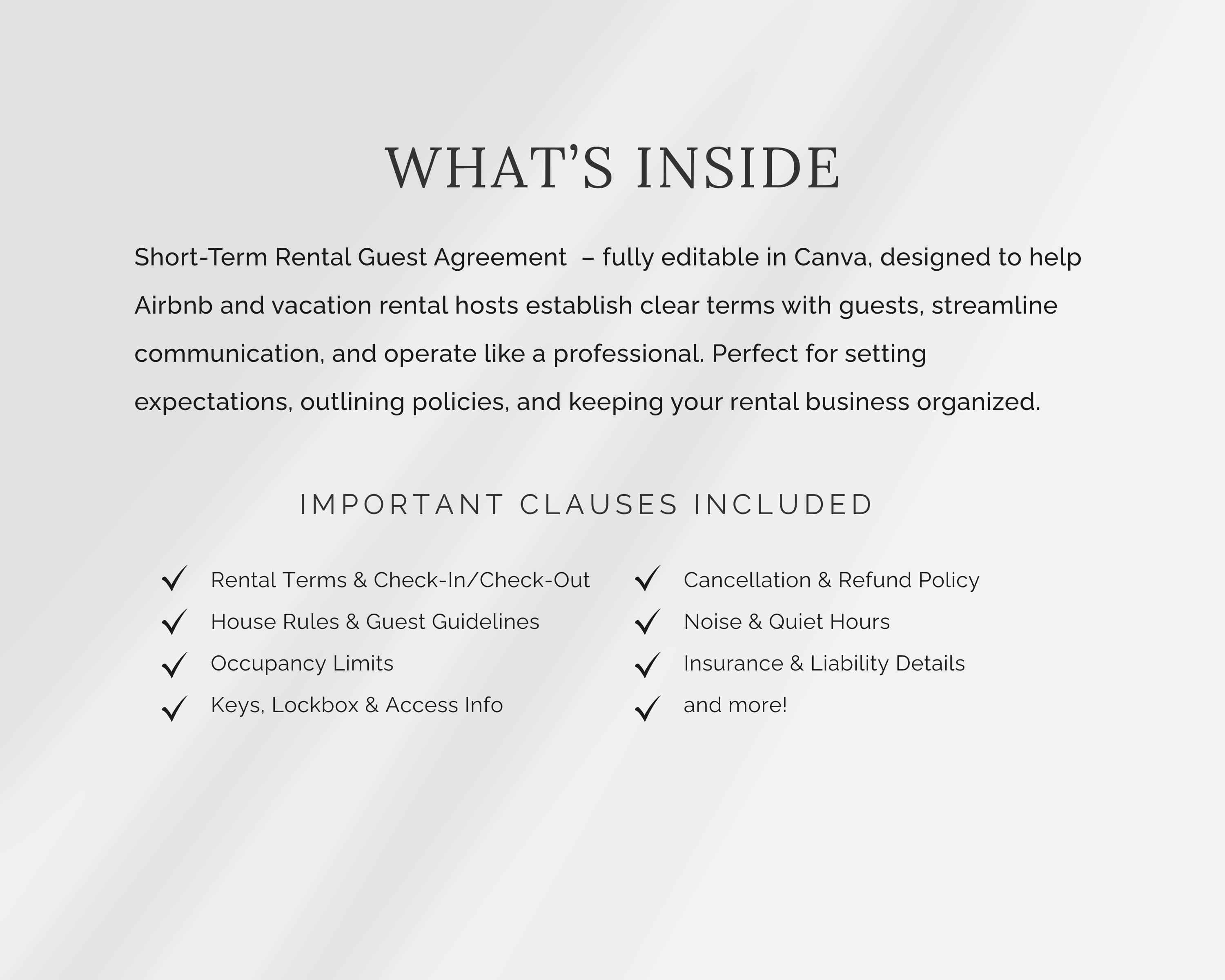 Airbnb Rental Agreement Template Editable Canva Contract (instant
