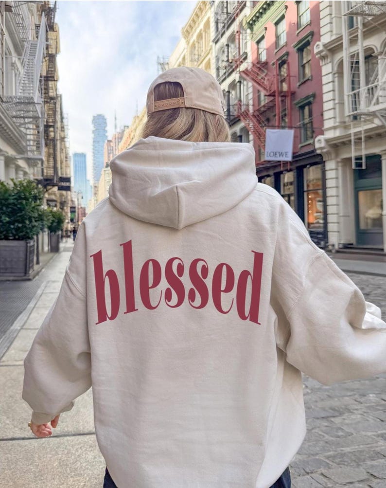 blessed faith sweatshirt, Christmas Hoodie Sweatshirt, Perfekt Gift for her Christmas Hoodie Gift, Religion merch, Christian Sweatshirt gif, gift for her, gift for mom, Christian gift for her, Christian backprint hoodie, faith sweatshirt, gift idea for youth,