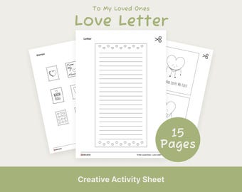 Love Letter, Valentine's Day Family Activity, Printable Letter Template (Instant Download)