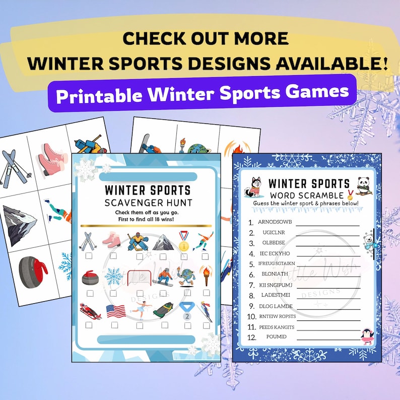 Winter Sports Riddles Winter Sports Emoji Riddles Game Printable, Sports Party Game for Kids ...