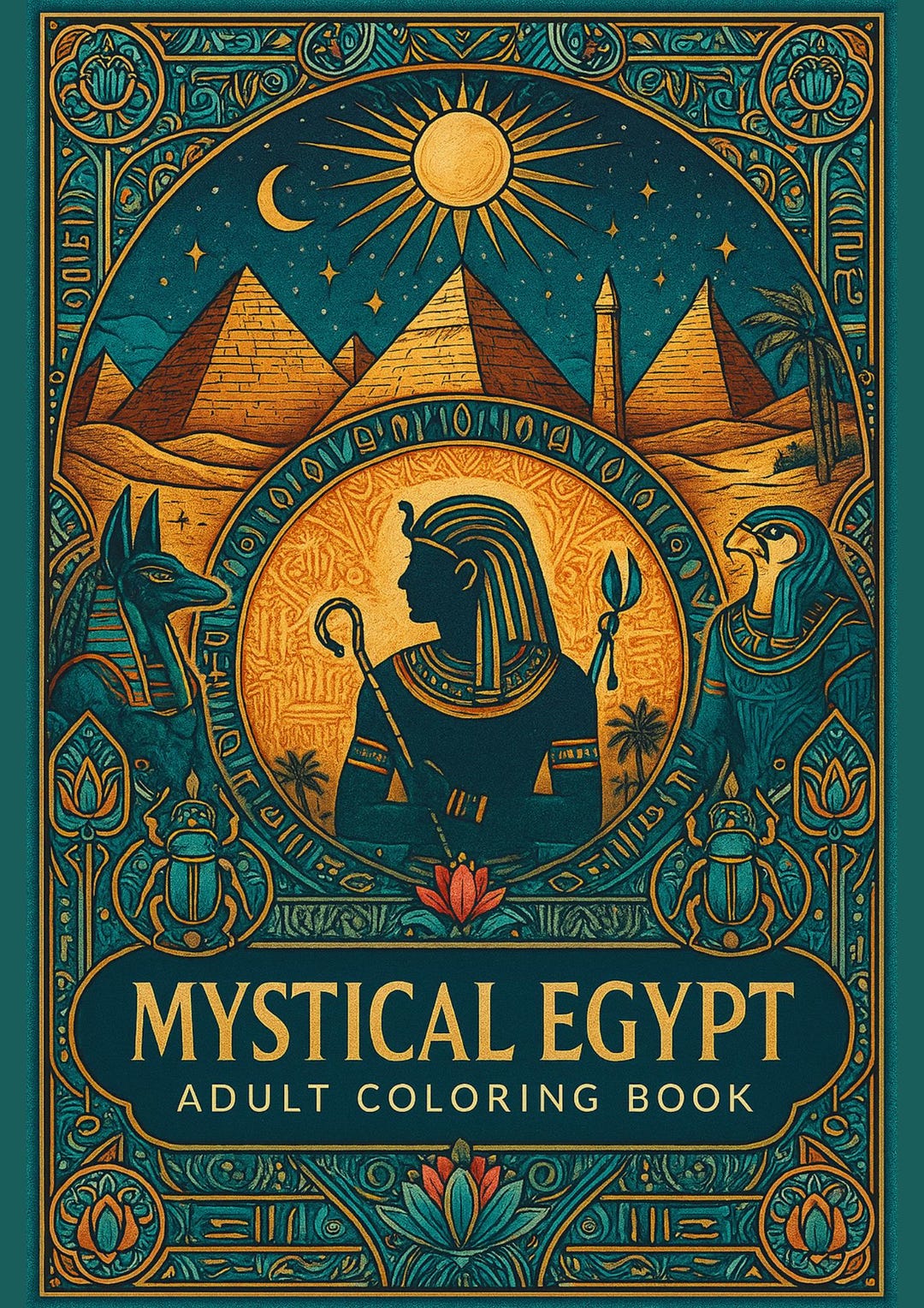 Egyptian Coloring Book for Adults – 12 Intricate Pages + 2 Bonus ...