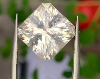 18.05 Carat Natural White Topaz – Fancy Square Cut Gemstone Origin Skardu Pakistan
