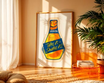 Orangina - Vintage Beer Mat – Nostalgic Poster – Restored Retro Wall Art – Giclée Print