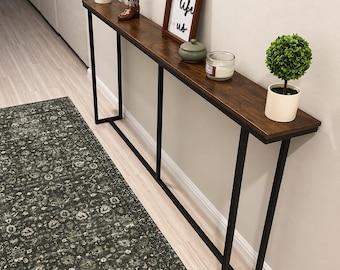 Entryway Narrow Console Table with Drawer | Wood Console Table | Media Console | Entryway Furniture | Farmhouse Console | Hallway Table