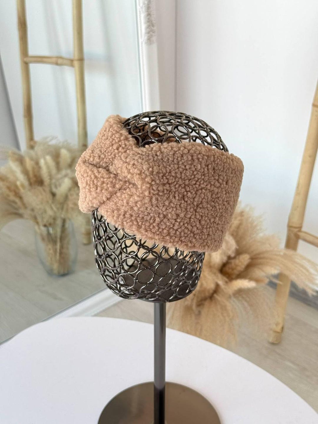 Teddy Headband Turban, Soft Fleece Winter Ear Warmer  display picture 3