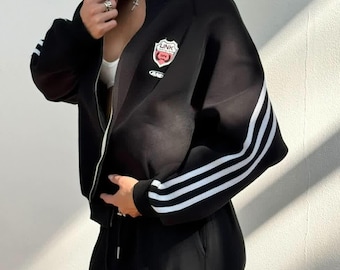Chándal de moda de gran tamaño para mujer, conjunto deportivo para mujer, chándal cálido, chándal deportivo de primavera
