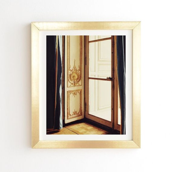 French Doors Ready To Hang Framed Wall Art Chateau Versailles French Rococo Paris Gold White Framed Print Queen Marie Antoinette S Palace