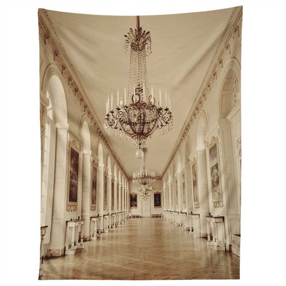 Chandelier Ballroom Decorative Wall Tapestry Paris Chateau Etsy
