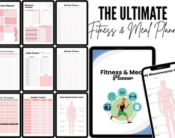 The Ultimate Fitness and Meal Planner | Workout, Nutrition & Wellness Tracker