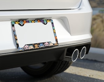 Anime License Plate Frame, Japanese Animation Car Tag Holder, Dragon License Plate Frame, Vehicle Accessories, Anime Decor, Geeky