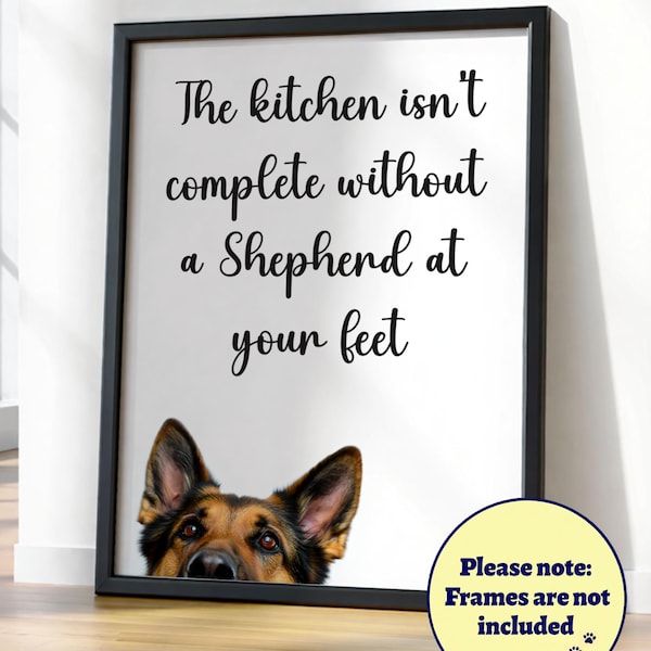 Deutscher Schäferhund Küchen Poster: Hunde Liebhaber Geschenk, GSD Wandkunst