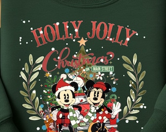Disney Christmas Sweatshirt - Mickey & Minnie Holiday Crewneck