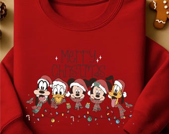 Disney Christmas Sweatshirt – Mickey & Minnie Holiday Crewneck