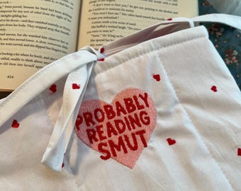 Flat Bottom Girl: Leyendo obscenidades - Funda de libro grande