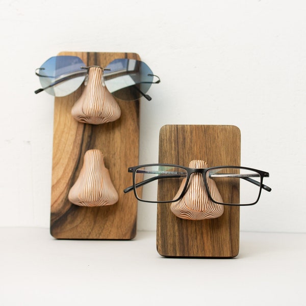 Unique Wooden Eyeglasses Stand for Organization, Glasses Holder for Desk, Sunglasses Display Rack, Handcrafted Spectacle Accessories