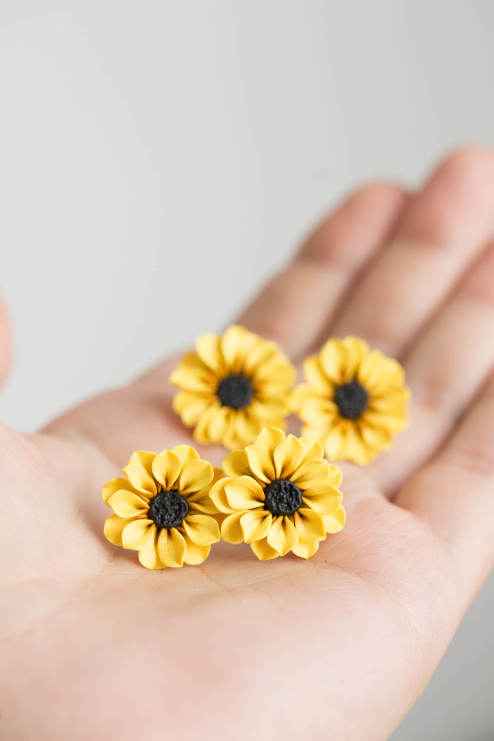 Yellow Sunflower Stud Earrings. Handmade Unique Sunflowers Etsy Australia