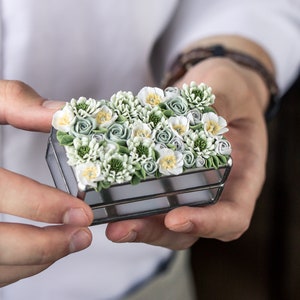 Caja para anillos de cristal con flores Only One