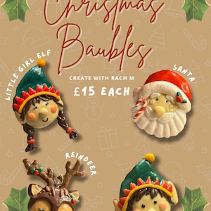 Handmade Polymer clay Christmas decorations
