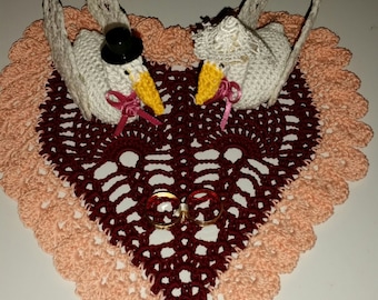 Pineapple Swans Wedding Doily PDF Pattern