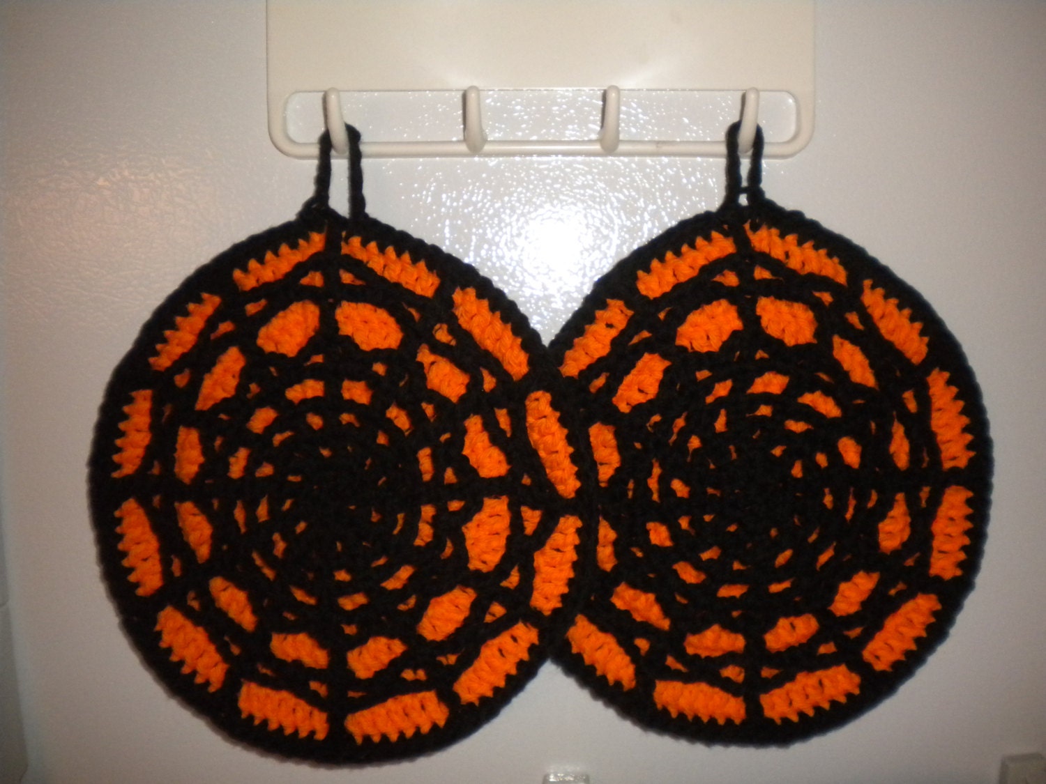 37 Spiderweb Crochet Patterns: 39 Ways to Make Webby Stitch Work for Halloween, Gothic... 18 Extra thick SpiderWeb Potholder