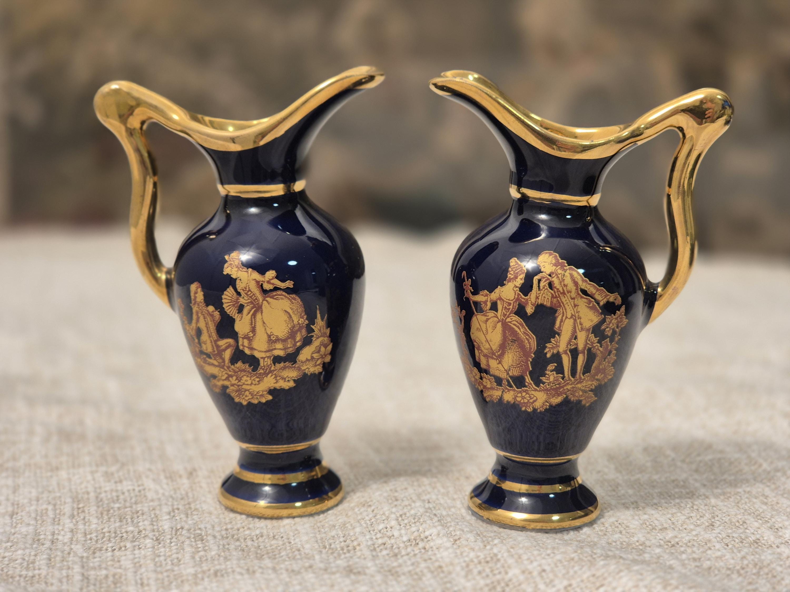Limoges Blue Vase - Etsy