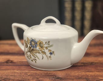 Vintage KAHLA-theepot – gemaakt in het DDR – 0,9 l – bloemdessin