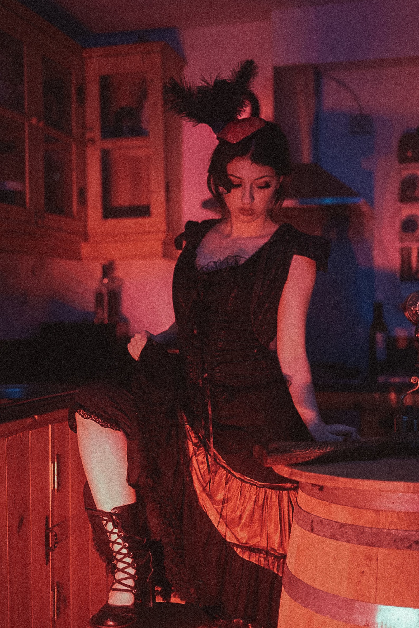 Western Saloon Girl Feather Headpiece Etsy New Zealand