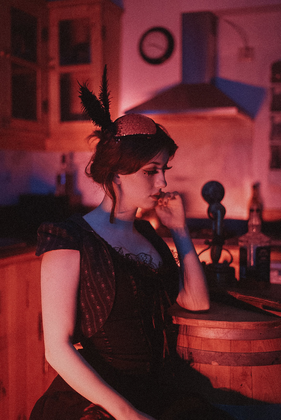 Western Saloon Girl Feather Headpiece Etsy New Zealand