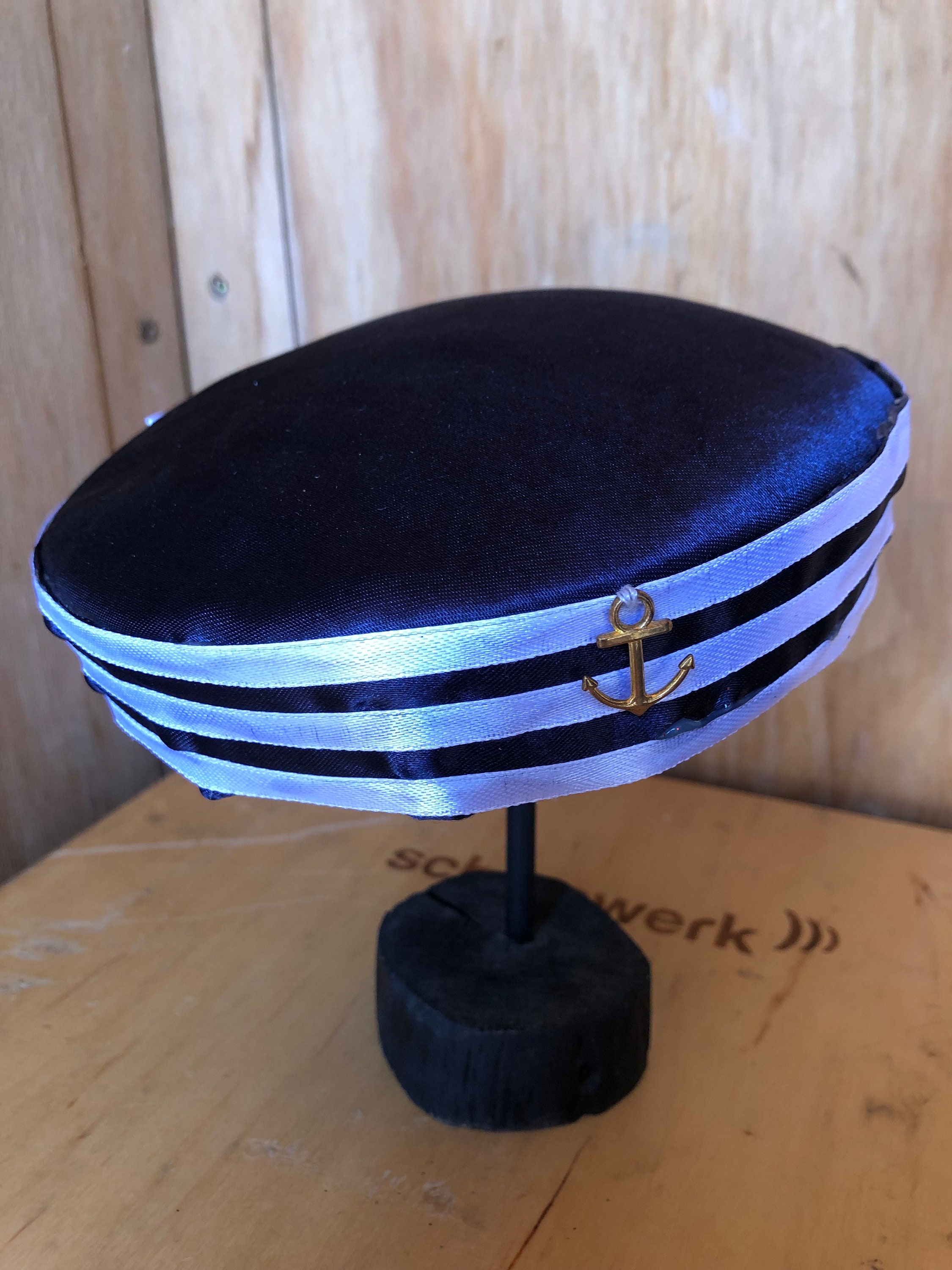Sailor Pillbox Hat | Navy Blue | Nautical Pin-up | Sailor