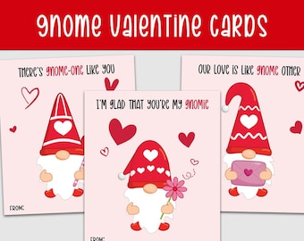Carte de Saint-Valentin classe gnome à imprimer